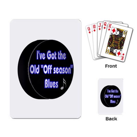Off Season Hockey Blues Playing Cards Single Design from ArtsNow.com Back