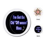 Off Season Hockey Blues Playing Cards (Round)