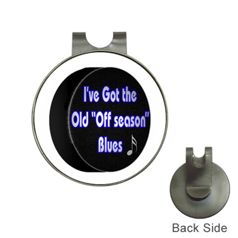 Off Season Hockey Blues Golf Ball Marker Hat Clip from ArtsNow.com Front