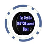 Off Season Hockey Blues Poker Chip Card Guard