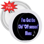 Off Season Hockey Blues 3  Button (10 pack)