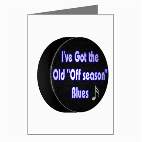Off Season Hockey Blues Greeting Card from ArtsNow.com Left