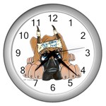 CF Pup space for rent Wall Clock (Silver)