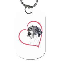 NMtlMrl Dots Heartline Dog Tag (Two Sides) from ArtsNow.com Front