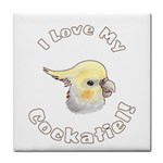 Love My Cockatiel Tile Coaster