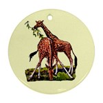 Drinking giraffe Ornament (Round)