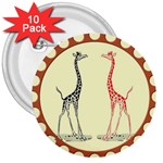 Cute giraffes 3  Button (10 pack)