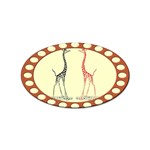 Cute giraffes Sticker Oval (10 pack)