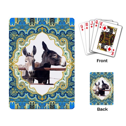 Donks & Fence Playing Cards Single Design from ArtsNow.com Back