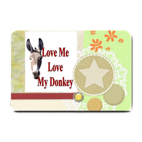 Love my donkey 2 Small Doormat from ArtsNow.com 24 x16  Door Mat