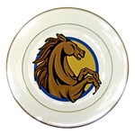 Horse circle Porcelain Plate