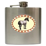 Vintage horse 3 Hip Flask (6 oz)