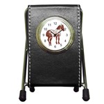 Vintage horse 3 Pen Holder Desk Clock