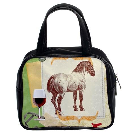 Vintage horse 3 Classic Handbag (Two Sides) from ArtsNow.com Front