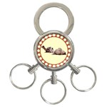 Sitting camels 3-Ring Key Chain