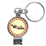 Sitting camels Nail Clippers Key Chain