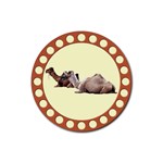Sitting camels Rubber Round Coaster (4 pack)