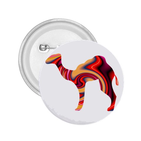 funky camel 2.25  Button from ArtsNow.com Front