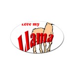 Love my llama Sticker Oval (100 pack)