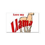 Love my llama Sticker Rectangular (100 pack)