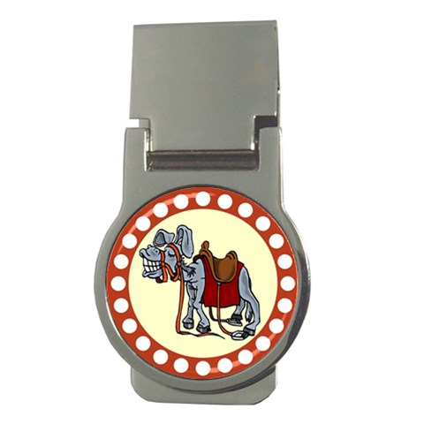 Smiling donkey Money Clip (Round) from ArtsNow.com Front