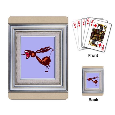 Braying donkey Playing Cards Single Design from ArtsNow.com Back