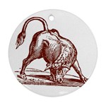 Angry bull Ornament (Round)