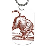 Angry bull Dog Tag (One Side)