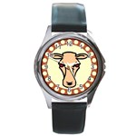 Cow head Round Metal Watch