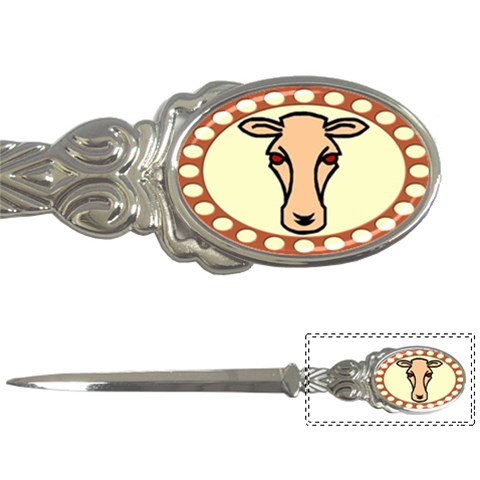 Cow head Letter Opener from ArtsNow.com Front