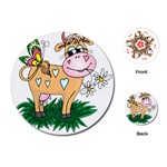 Cute cow Playing Cards (Round)