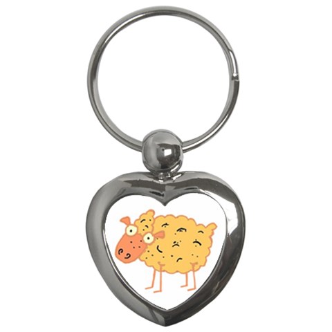 Funky sheep Key Chain (Heart) from ArtsNow.com Front
