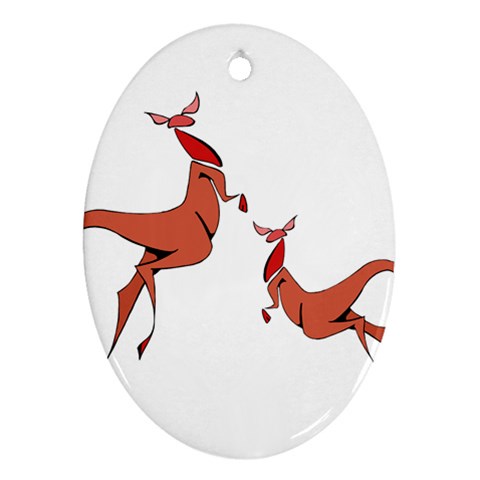 Kangaroo 1 Ornament (Oval) from ArtsNow.com Front