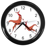 Kangaroo 1 Wall Clock (Black)