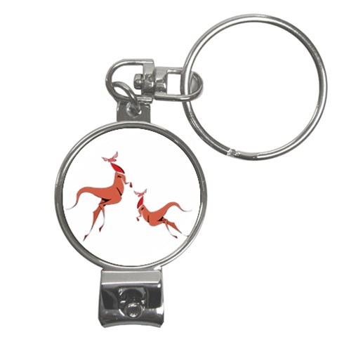 Kangaroo 1 Nail Clippers Key Chain from ArtsNow.com Front