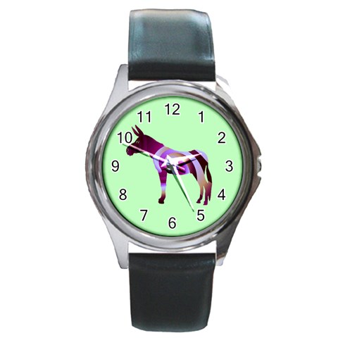 Swirl donk Round Metal Watch from ArtsNow.com Front