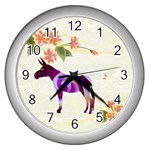 Swirl donk Wall Clock (Silver)