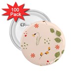 Spring Art Floral Pattern Design 2.25  Buttons (100 pack) 