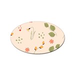 Spring Art Floral Pattern Design Sticker (Oval)