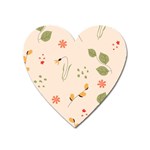 Spring Art Floral Pattern Design Heart Magnet