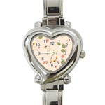 Spring Art Floral Pattern Design Heart Italian Charm Watch