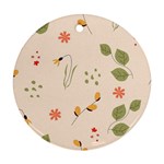 Spring Art Floral Pattern Design Round Ornament (Two Sides)