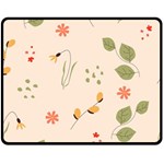 Spring Art Floral Pattern Design Two Sides Fleece Blanket (Medium)