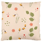 Spring Art Floral Pattern Design Standard Premium Plush Fleece Cushion Case (One Side)