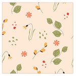 Spring Art Floral Pattern Design Square Satin Scarf (36  x 36 )