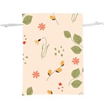 Spring Art Floral Pattern Design Lightweight Drawstring Pouch (XL)
