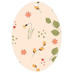 Spring Art Floral Pattern Design UV Print Acrylic Ornament Oval