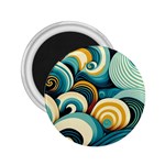 Wave Waves Ocean Sea Abstract Whimsical 2.25  Magnets