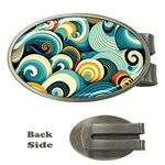 Wave Waves Ocean Sea Abstract Whimsical Money Clips (Oval) 