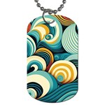 Wave Waves Ocean Sea Abstract Whimsical Dog Tag (One Side)